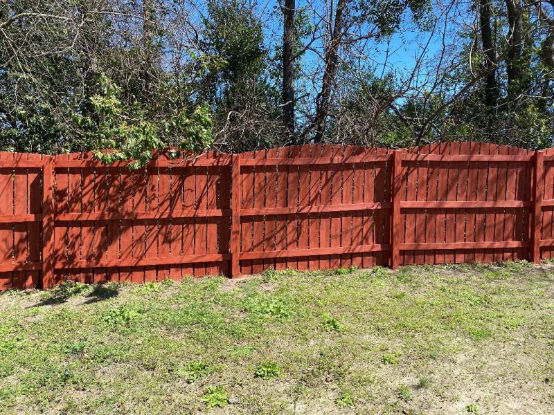 Stained fence