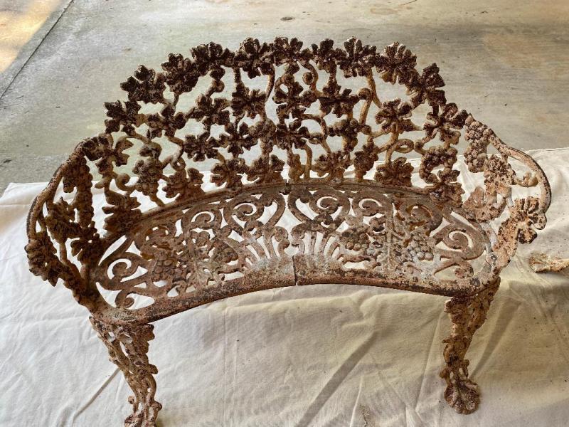 Wrought iron bench
