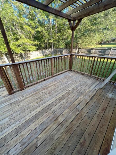 Deck before pressure wash and stain