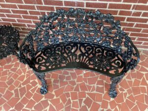 restored wrought iron furniture