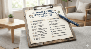 2026 Spring home maintenance checklist for Columbia and Lexington SC featuring interior cleaning and exterior painting tips by ColaTown Painting